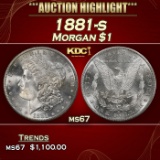 1881-s Morgan Dollar $1 ms67 SEGS
