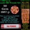 BU Shotgun Lincoln 1c roll, 1987-p 50 pcs Bank Wrapper 50c