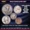 1945 5 Coin Date Set, 1 Of Each Type Of Coin Minted in 1945