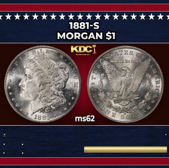 1881-s Morgan Dollar $1 Grades ms62