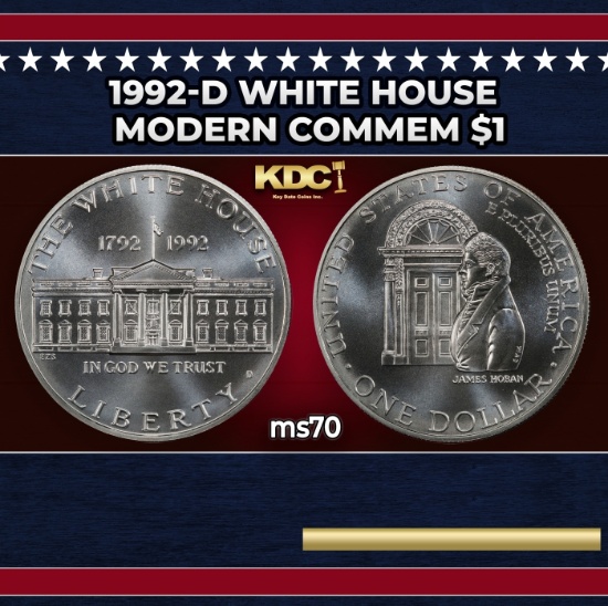 1992-d White House Modern Commem Dollar $1 ms70 SEGS