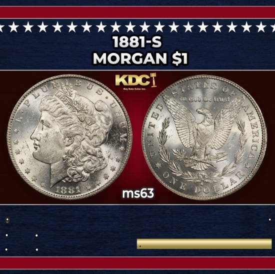 1881-s Morgan Dollar $1 Grades ms63
