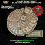 1x 1934 $1 Funnyback Blue Seal Silver Certificate Heavily Circulated