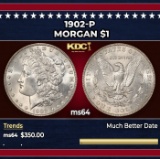 1902-p Morgan Dollar $1 Grades ms64
