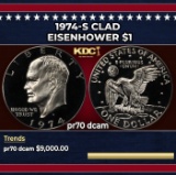 1974-s Clad Proof Eisenhower Dollar $1 pr70 dcam SEGS