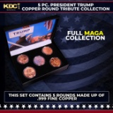 5 Copper Coin President TRUMP MAGA Tribute Set 5oz Of Copper
