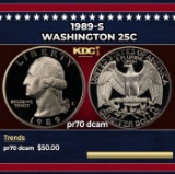 1989-s Proof Washington Quarter 25c pr70 dcam SEGS