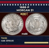 1888-p Morgan Dollar $1 Grades ms66