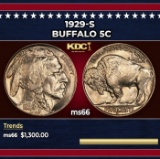 1929-s Buffalo Nickel 5c ms66 SEGS