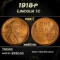 1918-p Lincoln Cent 1c Grades ms65 rd