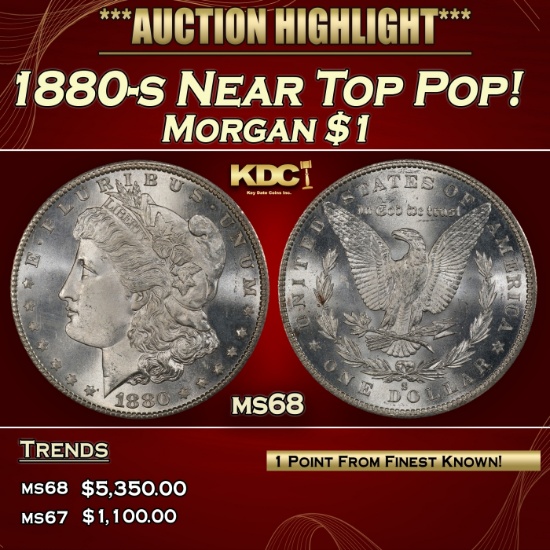 1880-s Morgan Dollar Near Top Pop! $1 ms68 SEGS