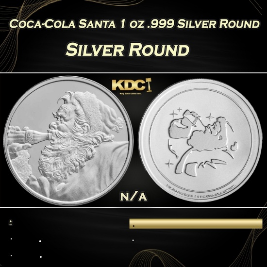 Coca-Cola Santa 1 oz .999 Silver Round
