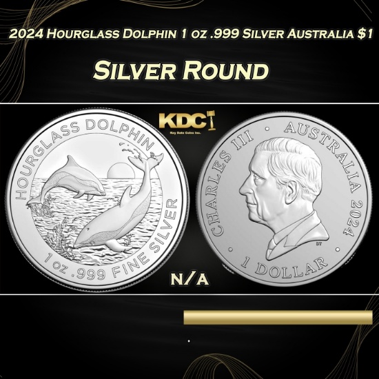 2024 Hourglass Dolphin 1 oz .999 Silver Australia $1