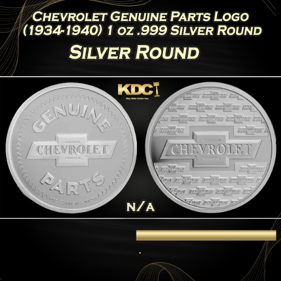 Chevrolet Genuine Parts Logo (1934-1940) 1 oz .999 Silver Round