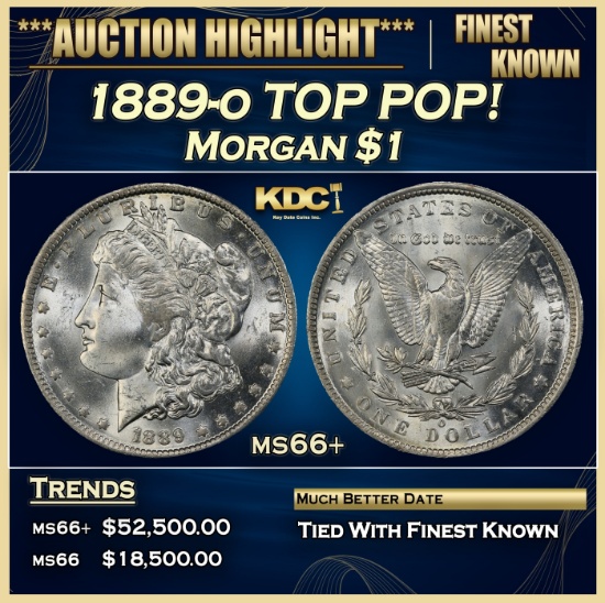 1889-o Morgan Dollar TOP POP! $1 ms66+ SEGS