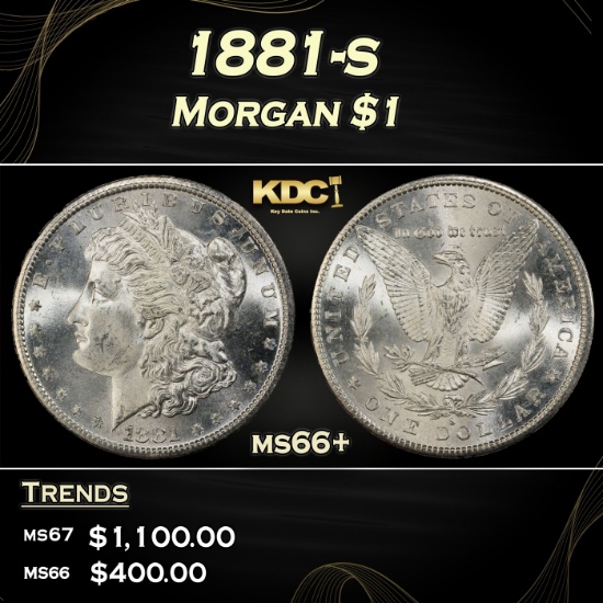 1881-s Morgan Dollar $1 ms66+ SEGS