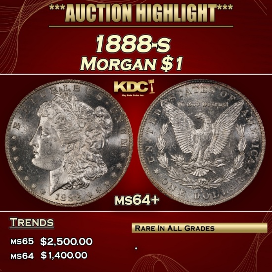 1888-s Morgan Dollar $1 ms64+ SEGS