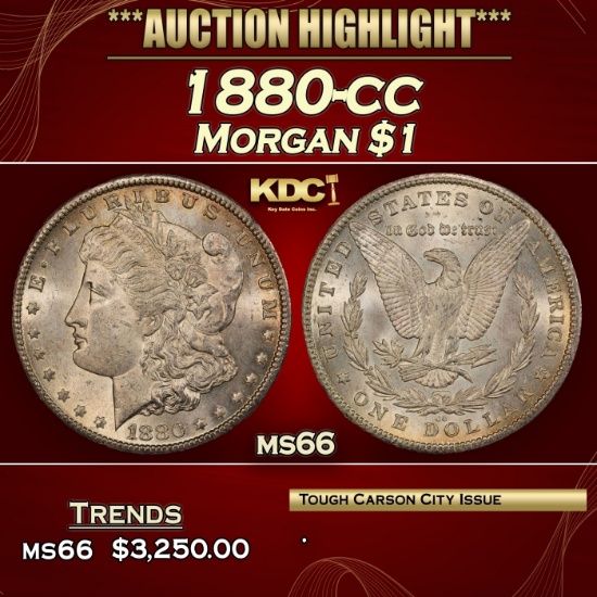1880-cc Morgan Dollar $1 ms66 SEGS