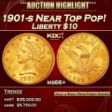 1901-s Gold Liberty Eagle Near Top Pop! $10 ms66+ SEGS