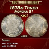 1878-s Morgan Dollar Toned $1 ms66+ SEGS
