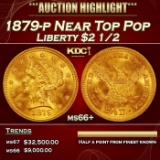 1879-p Gold Liberty Quarter Eagle Near Top Pop $2 1/2 ms66+ SEGS