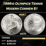 1996-d Olympics Tennis Modern Commem Dollar $1 ms70 SEGS