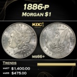 1886-p Morgan Dollar $1 Grades ms66+