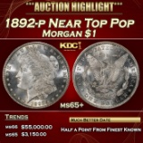 1892-p Morgan Dollar Near Top Pop $1 ms65+ SEGS