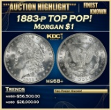 1883-p Morgan Dollar TOP POP! $1 ms68+ SEGS