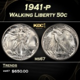 1941-p Walking Liberty Half Dollar 50c ms67 SEGS