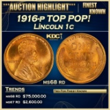 1916-p Lincoln Cent TOP POP! 1c ms68 rd SEGS