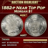 1882-p Morgan Dollar Near Top Pop $1 ms67 SEGS