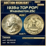 1935-d Washington Quarter TOP POP! 25c ms67+ SEGS