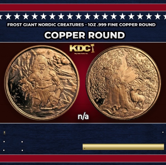 Frost Giant Nordic Creatures - 1oz .999 Fine Copper Round