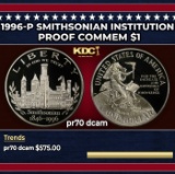 1996-P Smithsonian Institution Proof Modern Commem Dollar $1 pr70 dcam SEGS