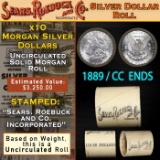 S- Rare SEARS UNC Morgan Roll With CC End 10 Coin 1889&CC Ends