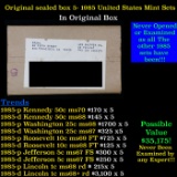 Original sealed box of 5x 1985 United States Mint Sets