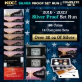 2010-2023 US Mint Silver Proof Sets, 168 Coins Total, 14 Complete Sets Over 20oz Of Silver