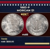 1883-p Morgan Dollar $1 Grades ms66
