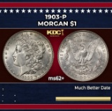 1903-p Morgan Dollar $1 Grades ms62+