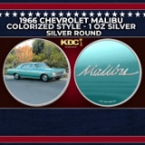 1966 Chevrolet Malibu Colorized Style - 1 oz Silver Round Round