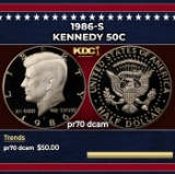 1986-s Proof Kennedy Half Dollar 50c pr70 dcam SEGS