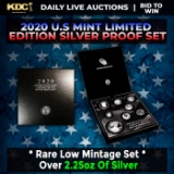 RARE 2020 United States Mint Limited Edition Silver Proof Set 8 coins, Over 2.25oz Of Silver low min