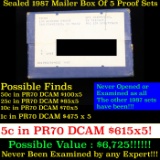 Original sealed box 5- 1987 United States Mint Proof Sets