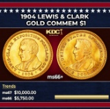 1904 Lewis & Clark Gold Commem Dollar 1 ms66+ SEGS