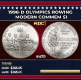 1996-d Olympics Rowing Modern Commem Dollar $1 ms70 SEGS