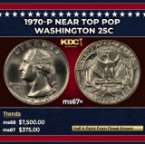 1970-p Washington Quarter Near Top Pop 25c ms67+ SEGS
