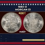 1883-o Morgan Dollar $1 Grades ms63+