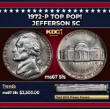 1972-p Jefferson Nickel TOP POP! 5c ms67 5fs SEGS