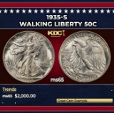 1935-s Walking Liberty Half Dollar 50c ms65 SEGS